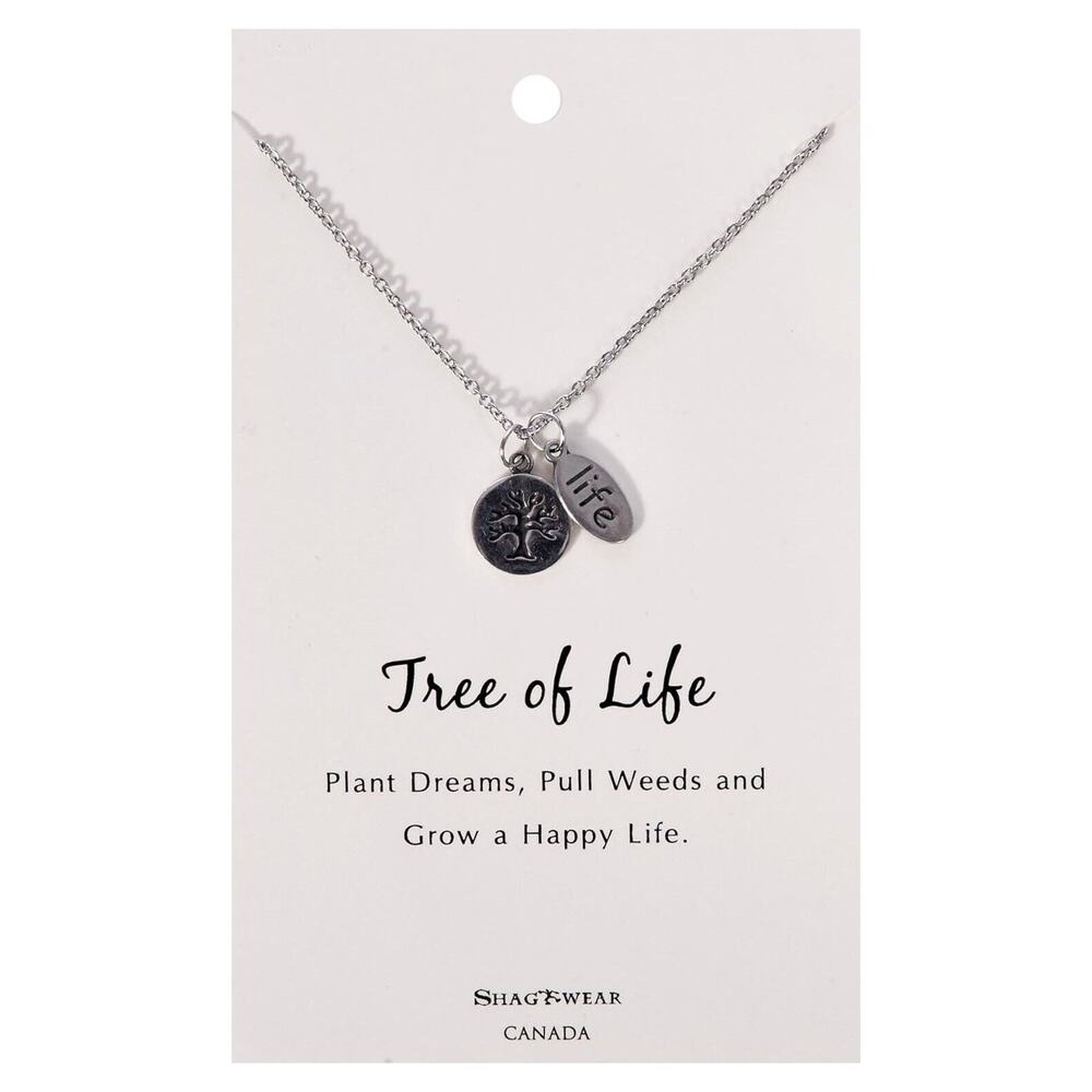 Shag Wear Love Life Friendship Inspire Pewter Pendant Necklaces Tree of Life NEW